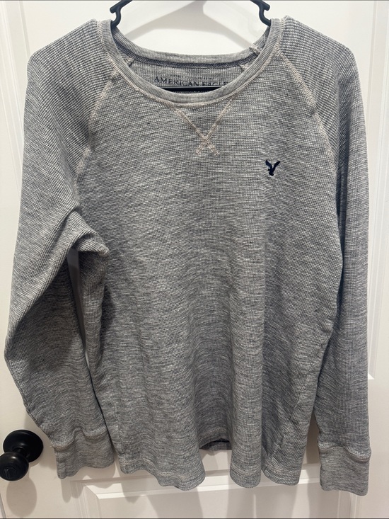 American Eagle Outfitters Other - American Eagle Outfitters Men’s Light Gray Crewneck Thermal Sweater